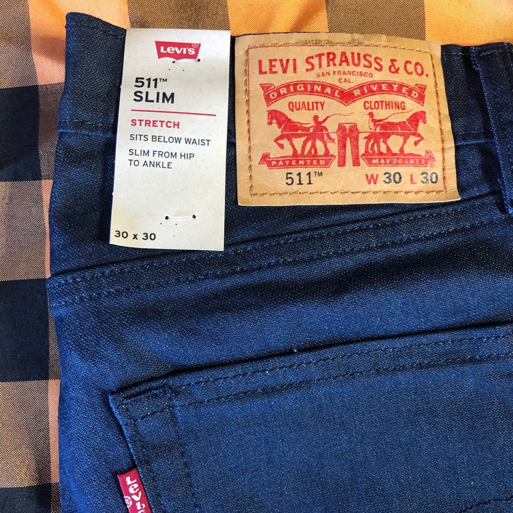 NWT Levi’s 511 slim stretch jean 30x30